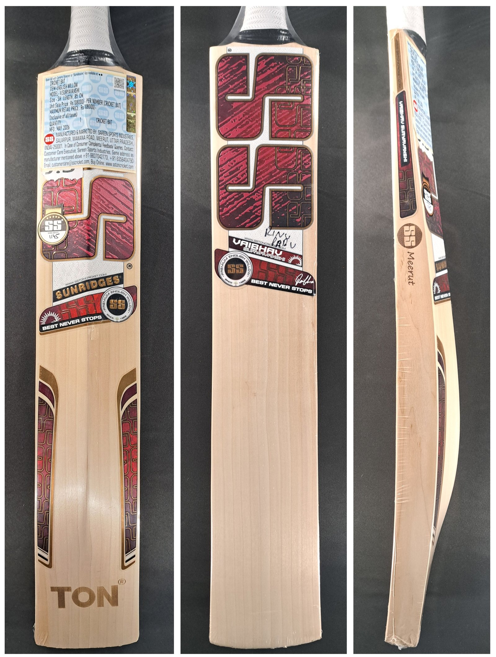 SS Vaibhav Sooryavanshi Cricket Bat