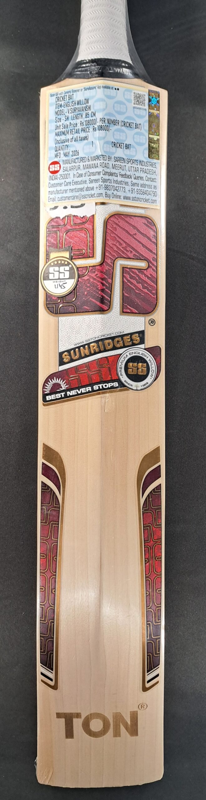 SS Vaibhav Sooryavanshi Cricket Bat